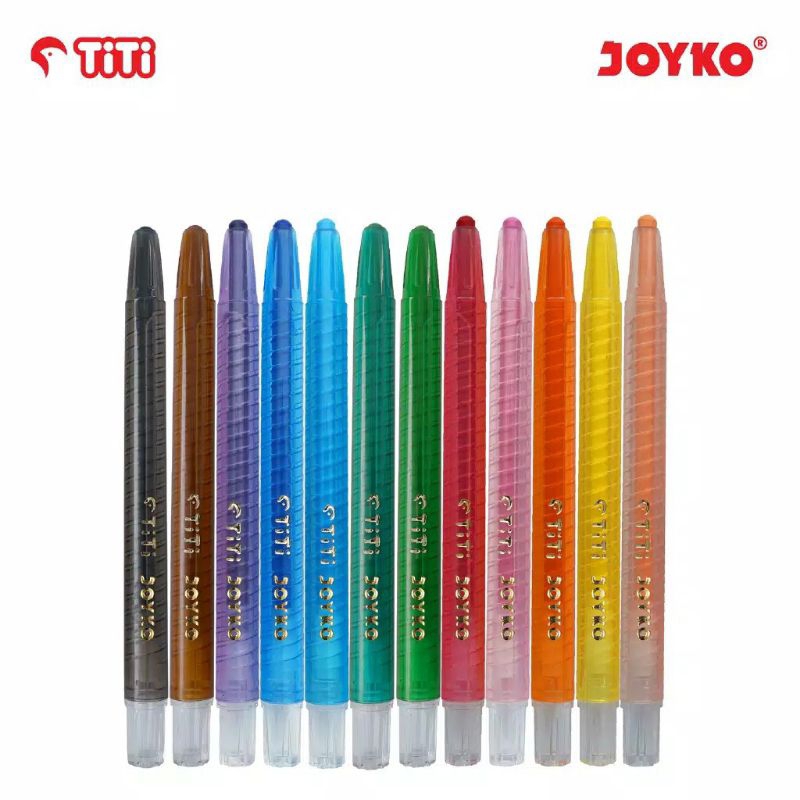 BLESSHOP Crayon Putar 12 Warna Pastel Putar