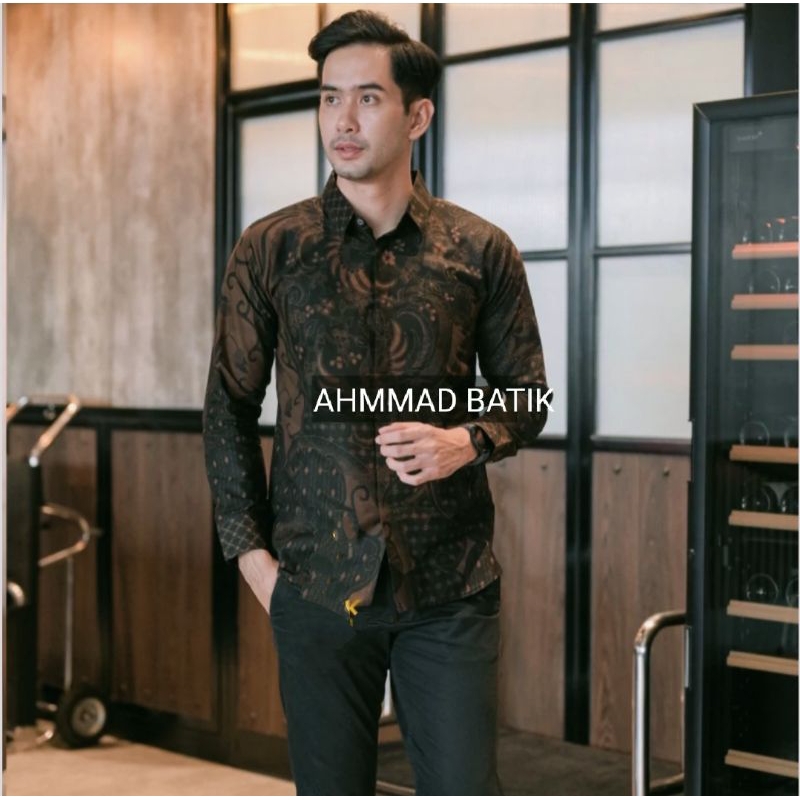 KEMEJA BATIK PRIA ARJUNA SLIMFIT LAPIS PURING LENGAN PANJANG