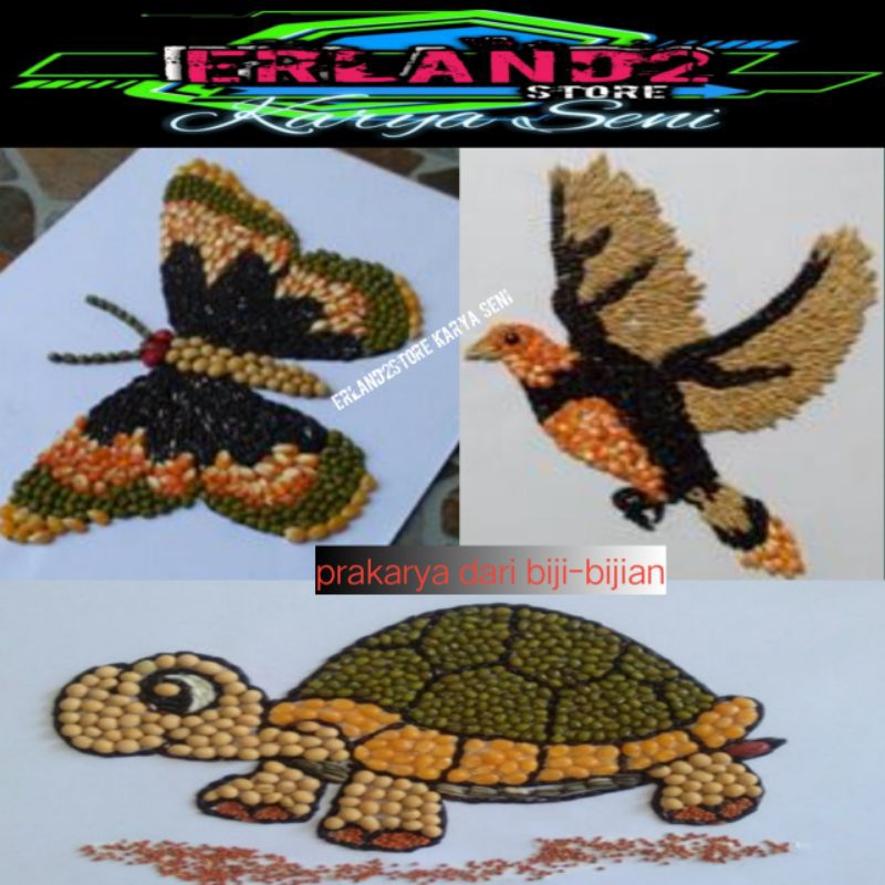 prakarya dari biji bijian kolase kloase