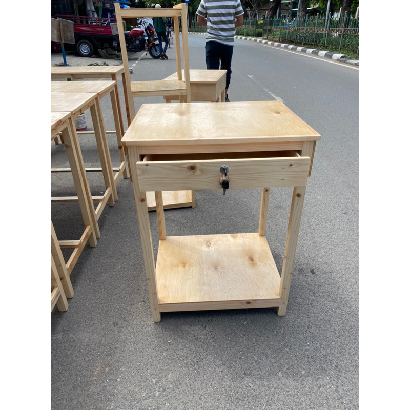 TERMURAH meja kulkas mini pakai laci 60x50x80