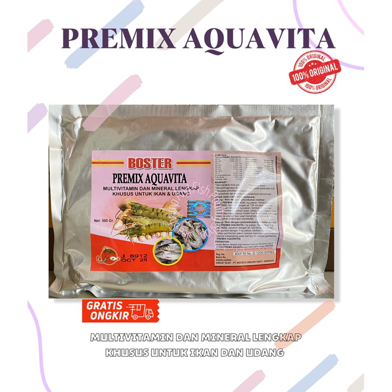 Jual Boster Premix Aquavita Gram Multivitamin Premix Boster Shopee Indonesia