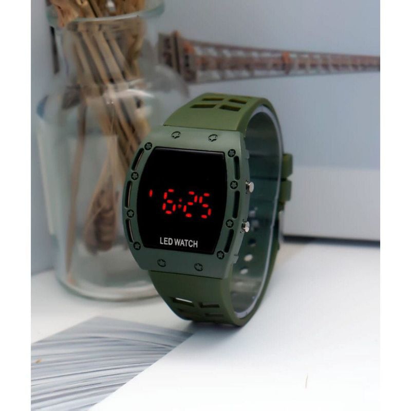 (Terima Cod)Jam Tangan Unisex Hushpuppies Led Watch Digital Strap Rubber/Karet Murah New Top1(Dikirim Jakarta)