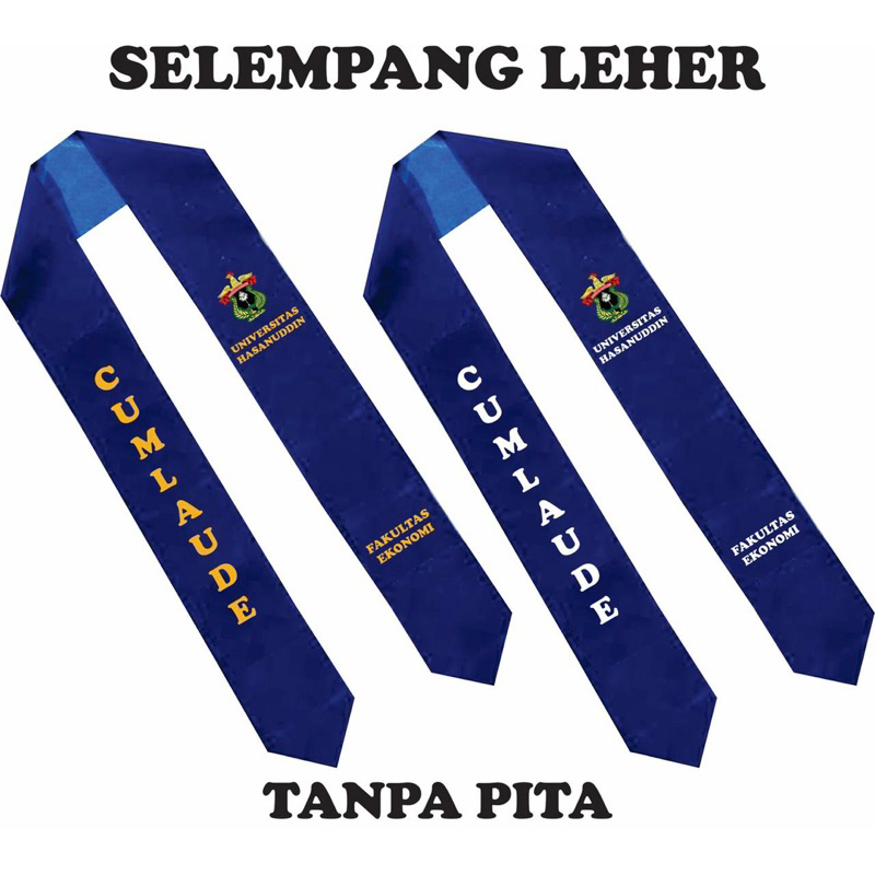 (Kain 2 Lapis ) SELEMPANG LEHER WISUDA / SELEMPANG KALUNG / SELEMPANG MAKASSAR / Salempang Wisuda / KADO WISUDA / SELEMPANG MURAH / SELEMPANG BLUDRU / BORDIR KOMPUTER / Selempang wisuda Makassar / selempang Makassar / selempang cumlaude