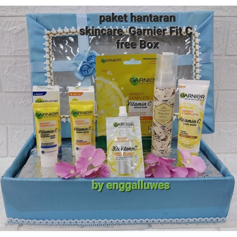 PAKET HANTARAN SKINCARE GARNIER VIT C FREE BOX