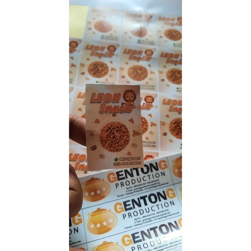 Label Makanan / Cetak Stiker Bulat Custom / Sticker Label Logo Makanan / Label Kemasan stiker cutting