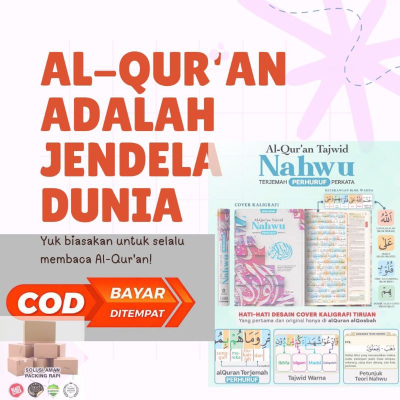 

*Al-Qur'an Al-Qosbah Tajwid Nahwu Terlengkap* TERMURAH