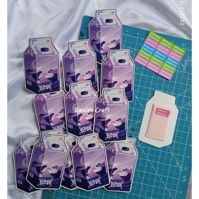 

(12 pcs) angpau lebaran karakter kotak susu