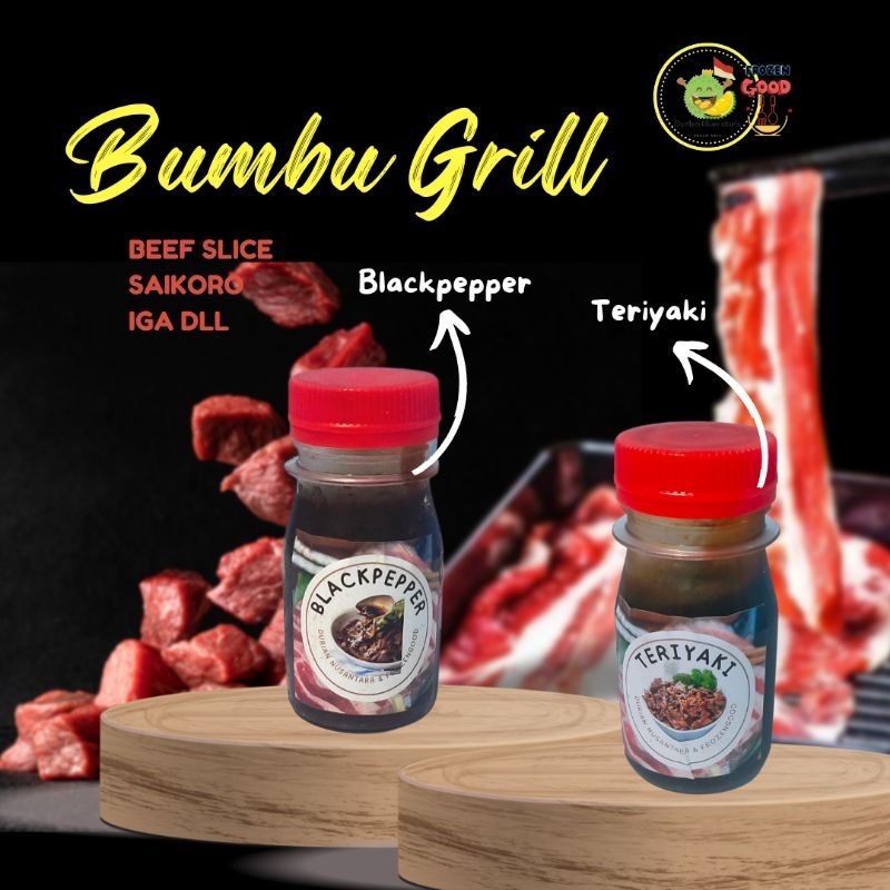 

Bumbu Daging Bumbu Grill Saus Teriyaki Saus Blackpaper Sukiyaki Grill beef slice BOTOL