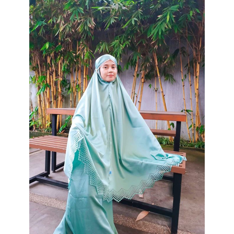 Mukena SILK ARMANY Lasercut Boba