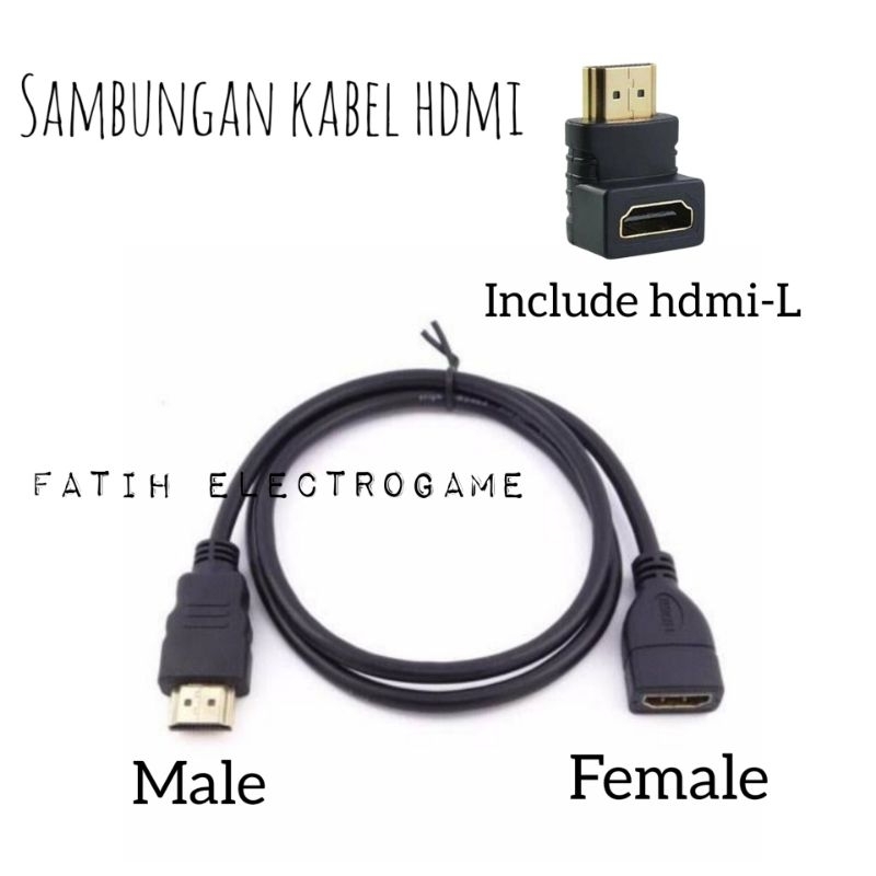 SAMBUNGAN HDMI EXTENSION &amp; BENTUK L