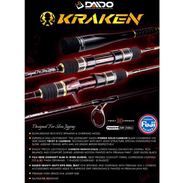 Joran Jigging Daido Kraken Pe 1-3 Pe 2-4 Pe 3-5