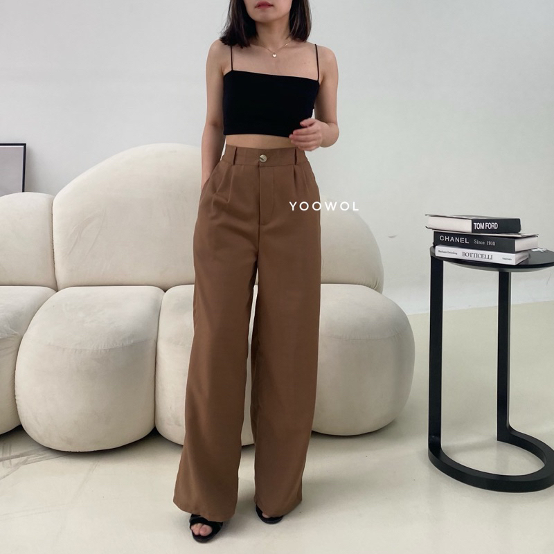 [LAST STOCK] Keira Pants / Highwaist Woman Pants Bawahan Celana Kulot Wanita