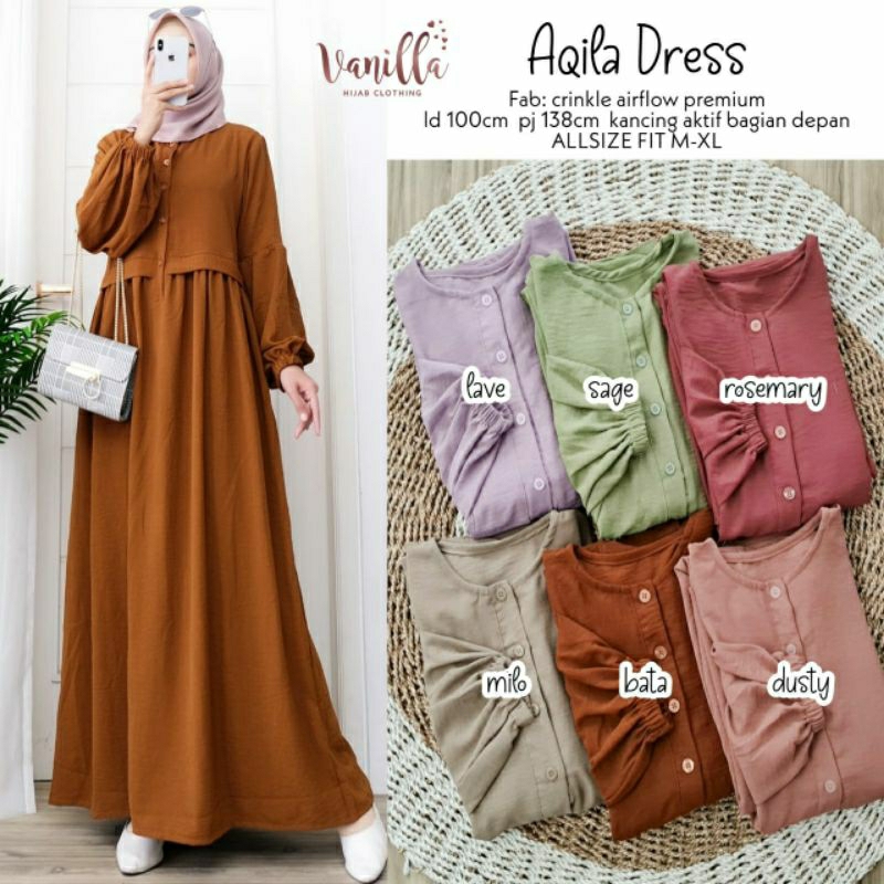 AQILA  DRESS CRINKLE AIRFLOW BUSUI