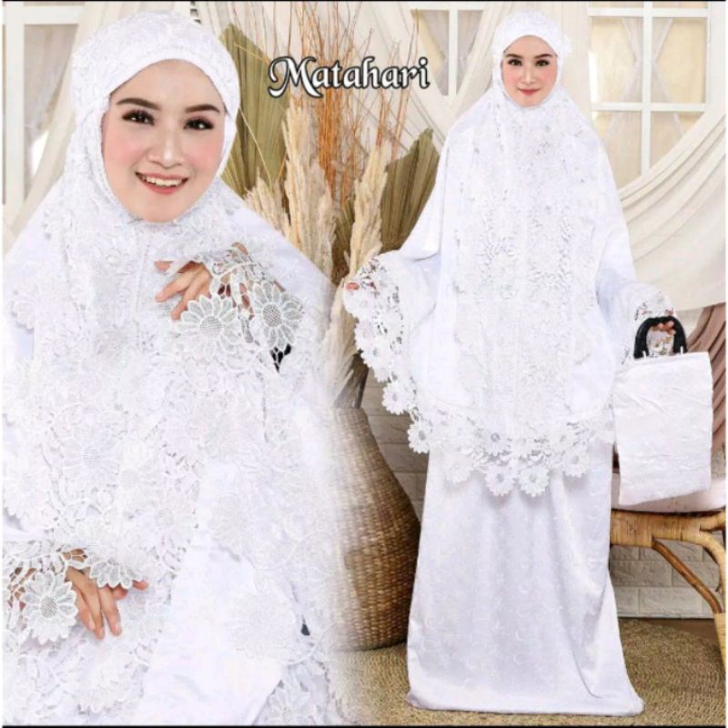 mukena sutra Paris premium bordir