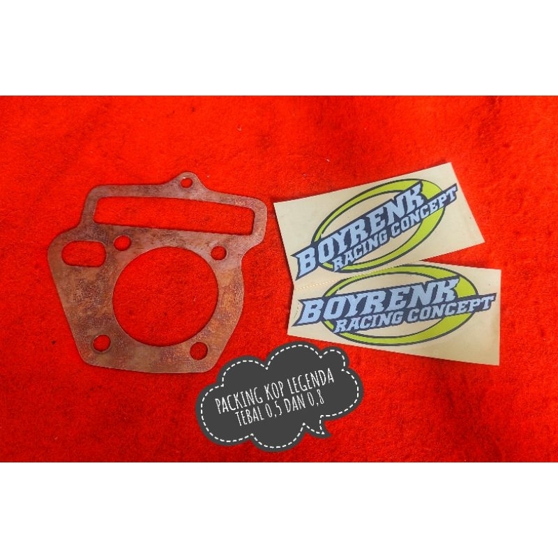 PACKING CYLINDER HEAD/KOP LEGENDA KFV TEMBAGA 0,5MM DAN 0,8MM