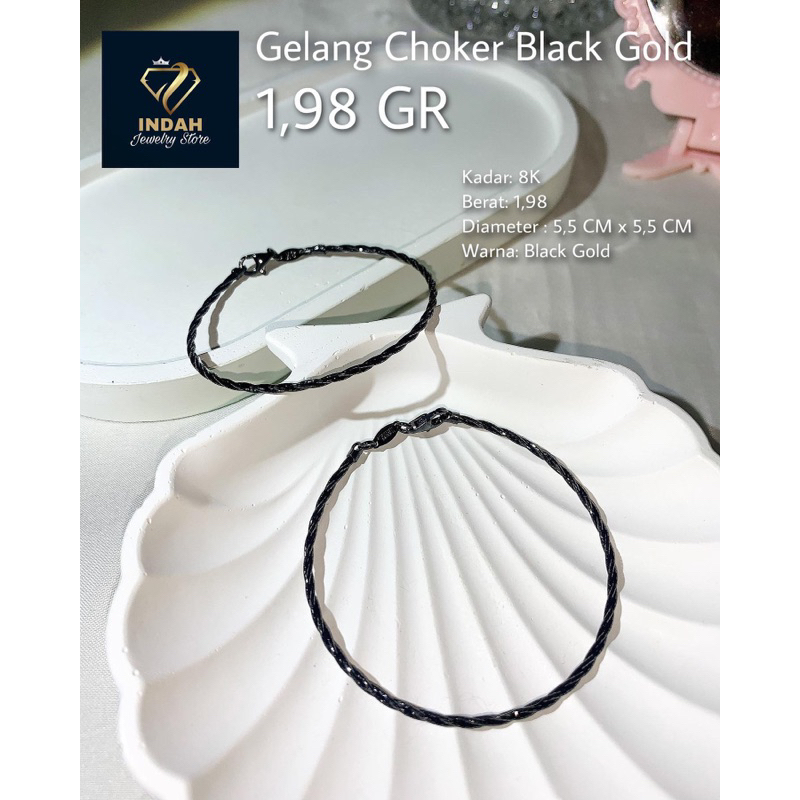 Gelang Choker Black Gold Kadar Emas 375%