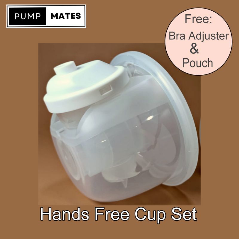 Pump Mates Handsfree Cup Set Double Pump - Collection Cup Handsfree Double untuk Pompa ASI