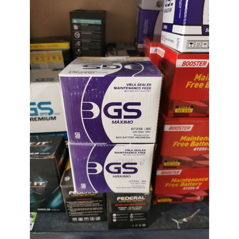 AKI BATERAI KERING GS MAXIMO GTZ5S 12V 5AH BEAT MIO VIXION VARIO 110