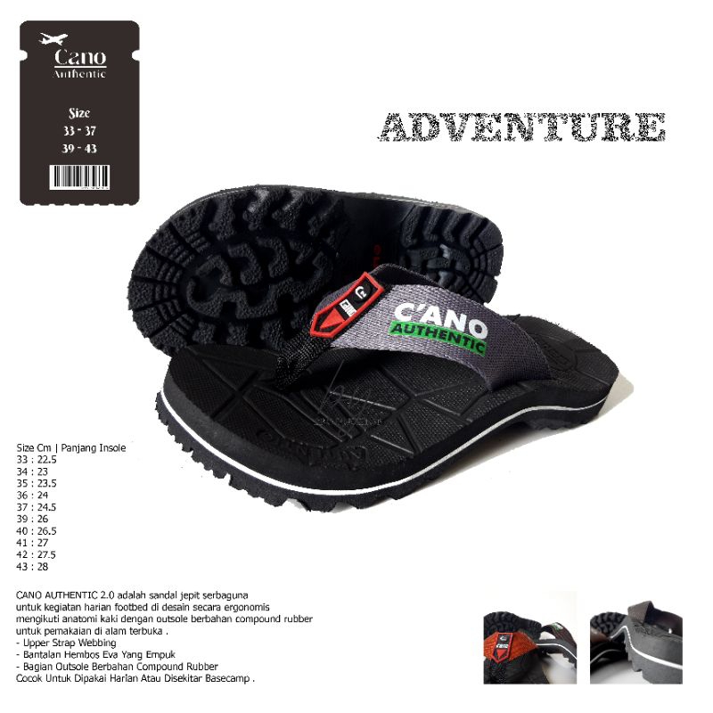 Sandal Gunung Jepit Cano AUTHENTIC 20C4 New
