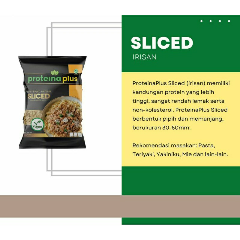

Proteina Plus 100gr / Sliced / Irisan / Protein Nabati / Daging Nabati