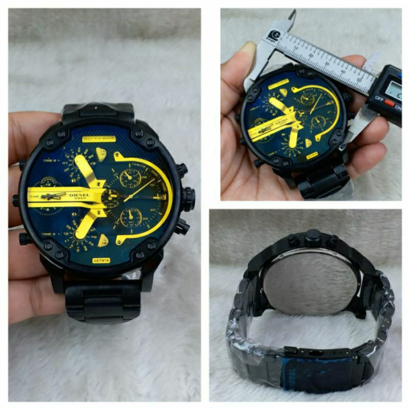 Jam tangan Pria DIESEL Godzilla DZ Stainless steel Chronograph 4 time