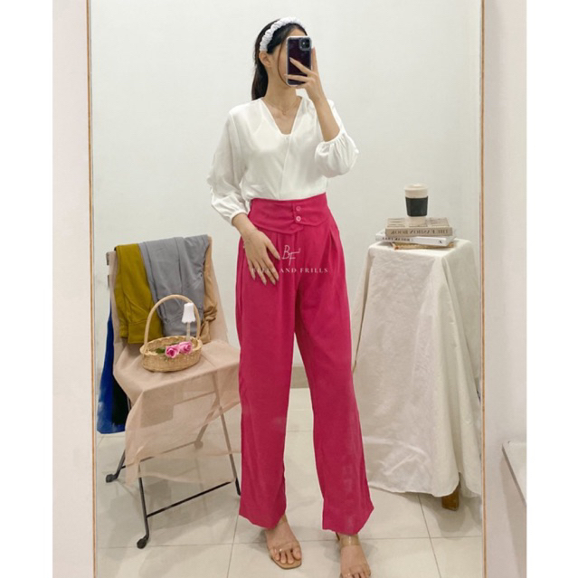 MONICA Pants / Loose Pants Trousers Wanita / Celana Kerja P18