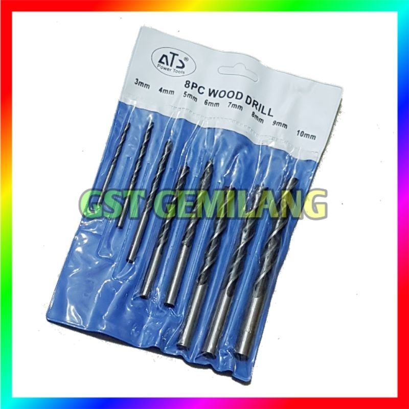 8 PCS MATA BOR KAYU ATS WOOD DRILL