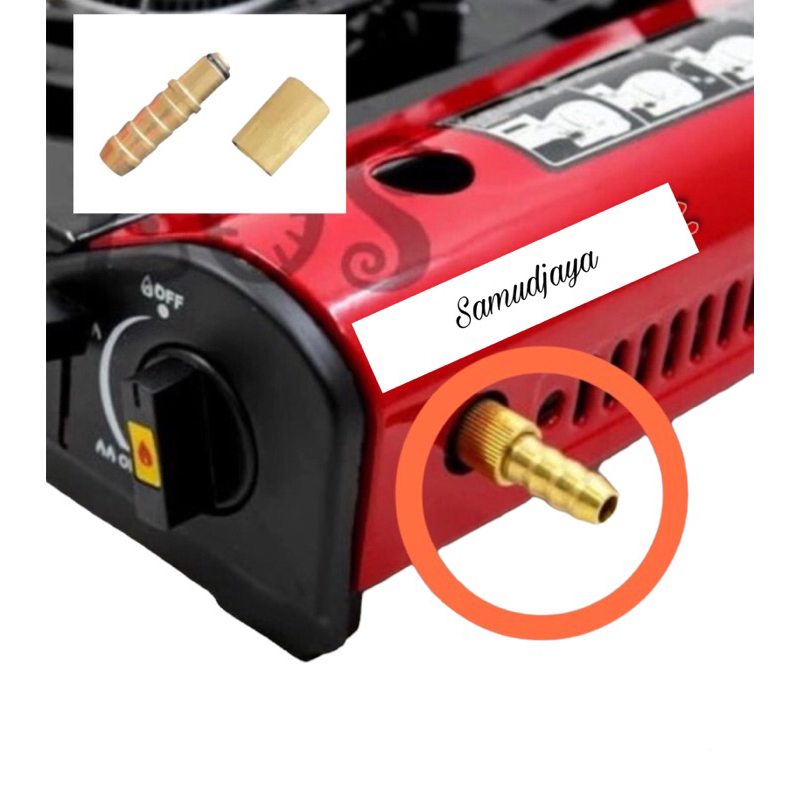 SAMBUNGAN NOZZEL UNTUK KOMPOR GAS PORTABLE GAS KALENG KE GAS LPG