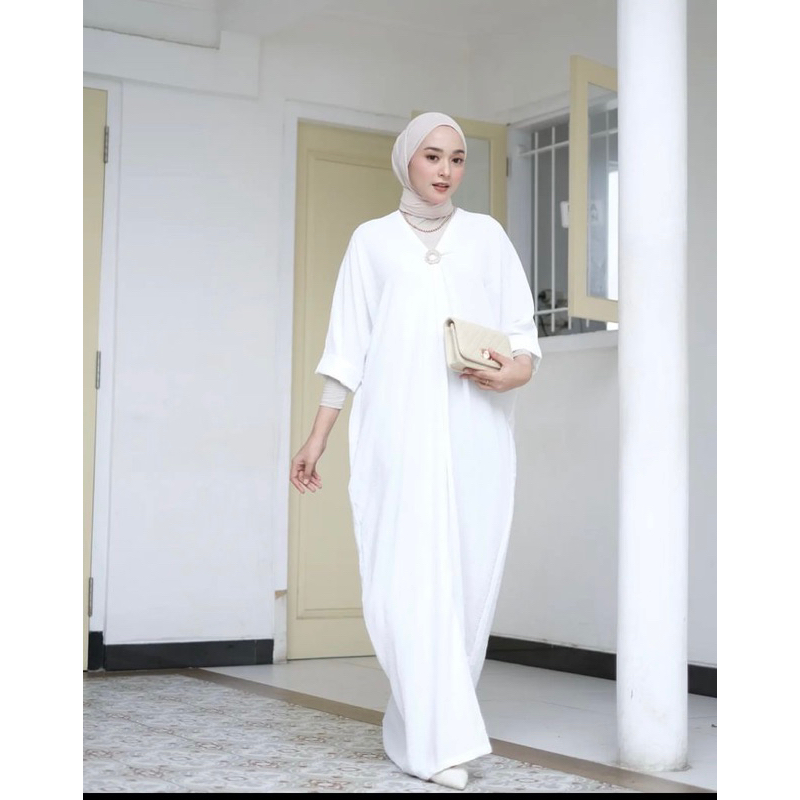 ZALINA KAFTAN - CRINKlE AIRFLOW - V-NECK - NEW MODEL - BISA COd