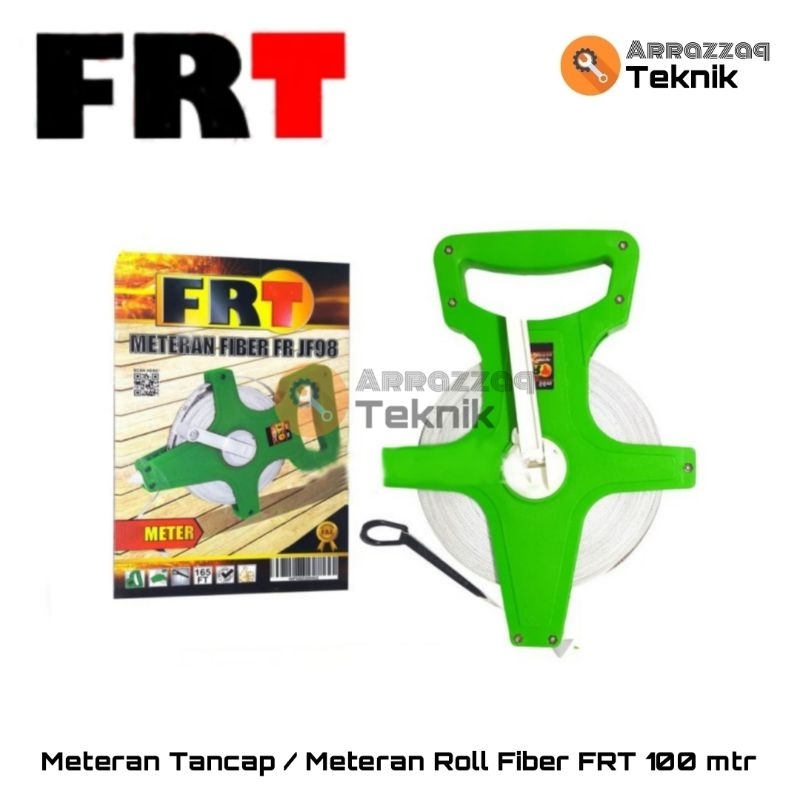 Meteran Tancap 100M - Meteran Roll Fiber FRT 100 mtr - Meteran Gulung