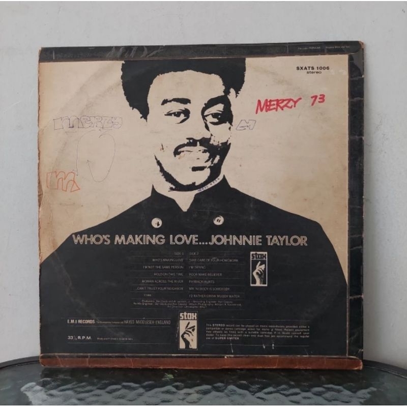 Vinyl Piringan Hitam 12 inch Who's Making Love-Johnnie Taylor