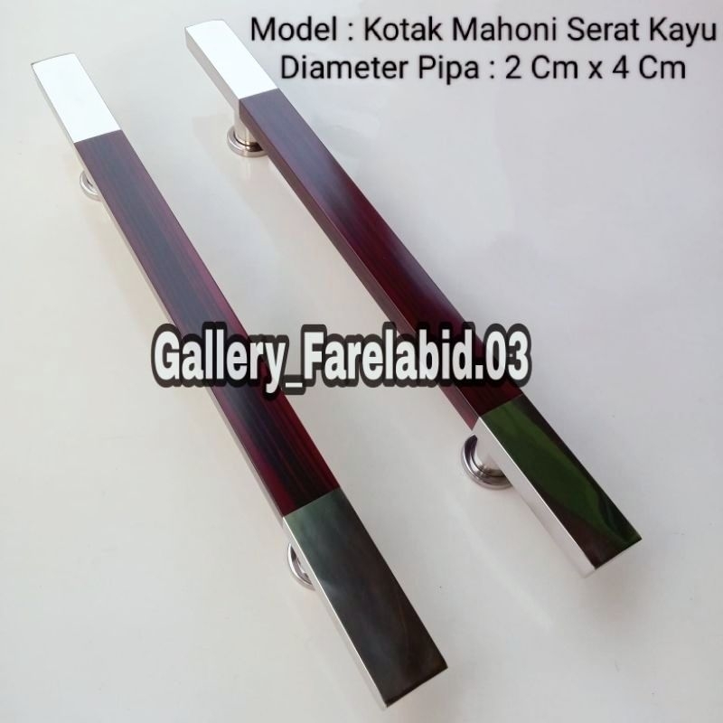 Handle Pintu Rumah Stainless Steel 80 Cm Gagang 60 Cm Pegangan Tarikan Kupu Tarung 45 Cm Minimalis