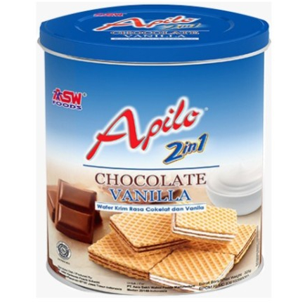 

APILO WAFER COKELAT VANILLA KALENG 325GR