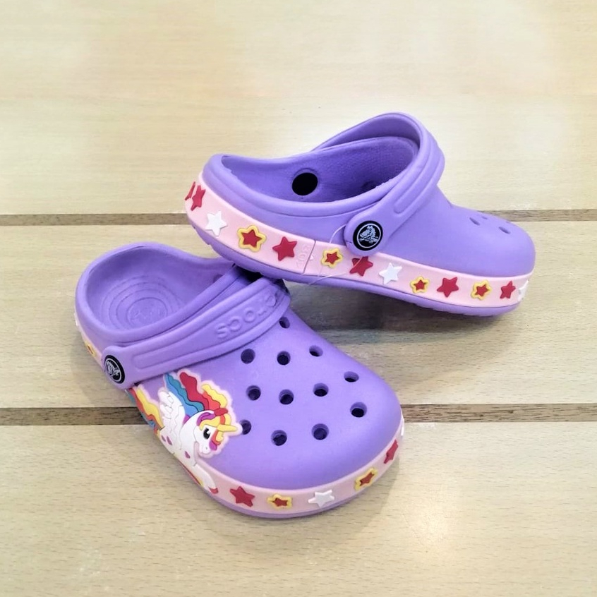 Sandal Crocs Anak Perempuan Motif Unicorn