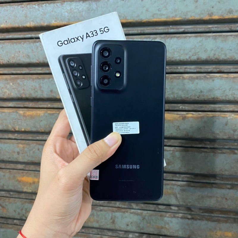 Samsung A33 5g 8/128gb second bekas pakai fullset normal resmi sein