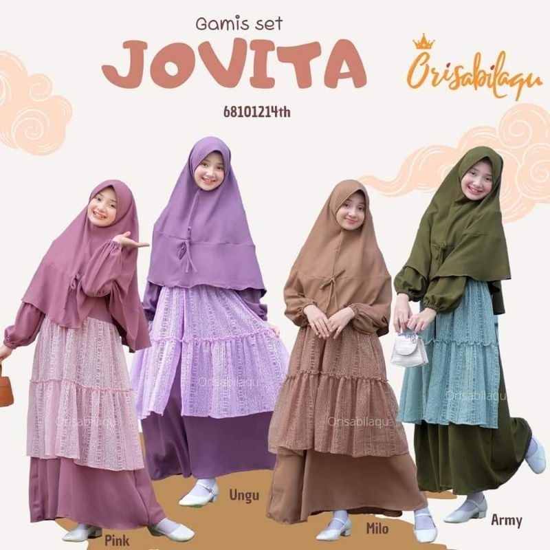 Gamis Jovita Gamis Brokat Anak Remaja 6-12 tahun Orisabilaqu