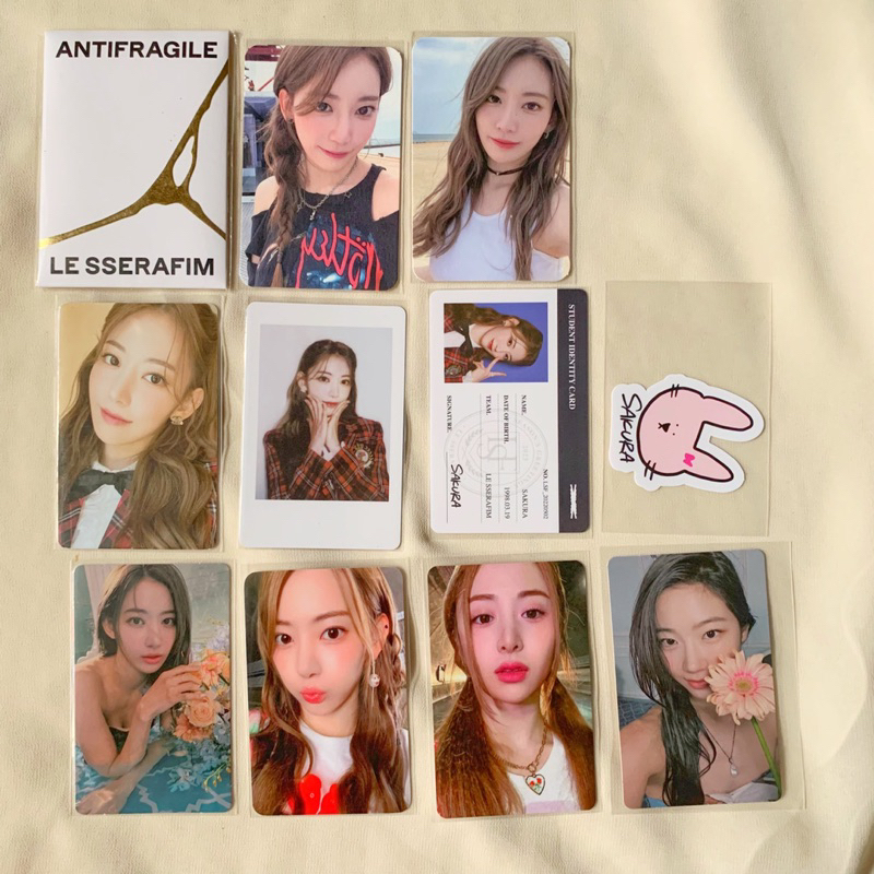 PHOTOCARD LE SSERAFIM SAKURA SEASON GREETING WEVERSE FEARLESS