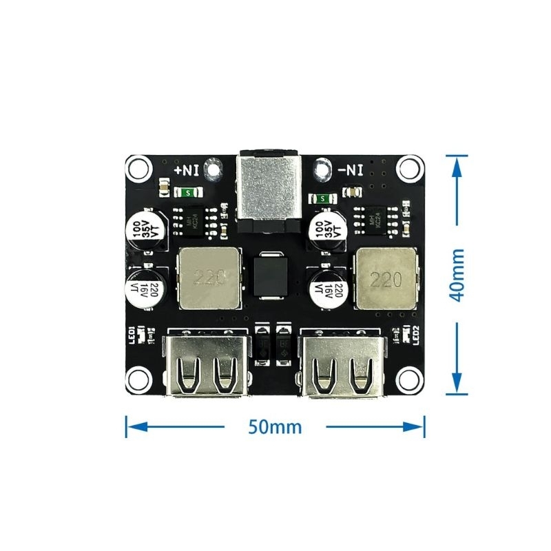 Modul USB Fast Charger 5V 3.4A QC3.0 Charging Power Supply DC-DC Untuk Mobil Motor Kapal