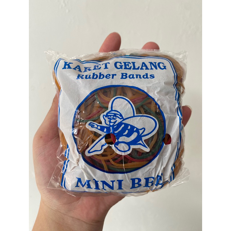 Karet Gelang Mini Bee 100gram Karet Pentil Elastis / Rubber Bands