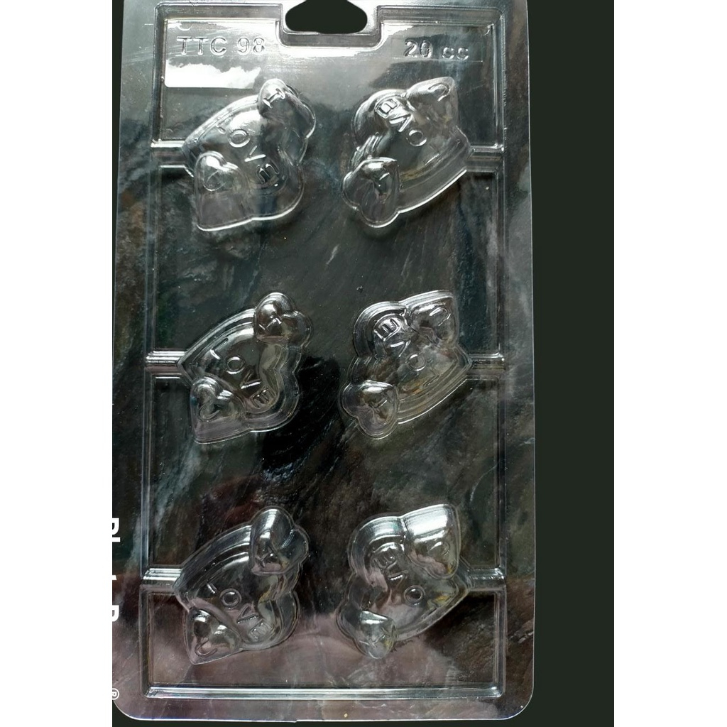 TTC 98 - cetakan coklat love - cetakan hati love