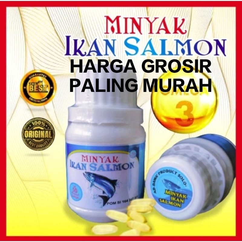 minyak ikan salmon / minyak ikan salmon isi 50 kapsul-ikan salmon omega squa-salmon fish oil