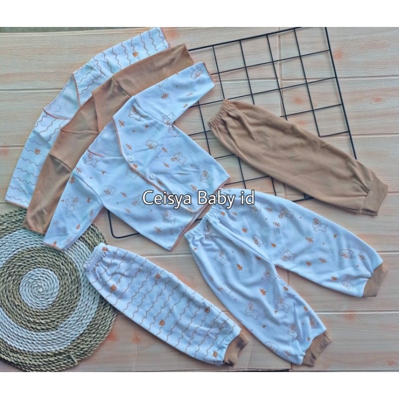 Perlengkapan Baju Bayi New Born 18 pcs seri coklat