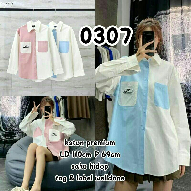 Kemeja Wanita Katun Premium Import