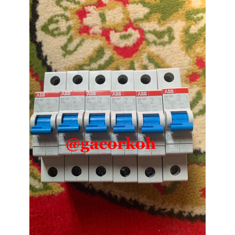 MCB ABB 2A 4A 6A 10A 16A 20A 25A 35A ORIGINAL ASLI PLN - Skz Blues
