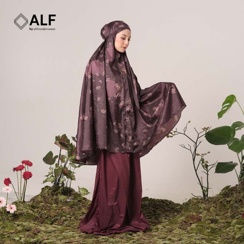 Mukena Travel Mini Alf Motif Bloemen By Alif Modern Wear