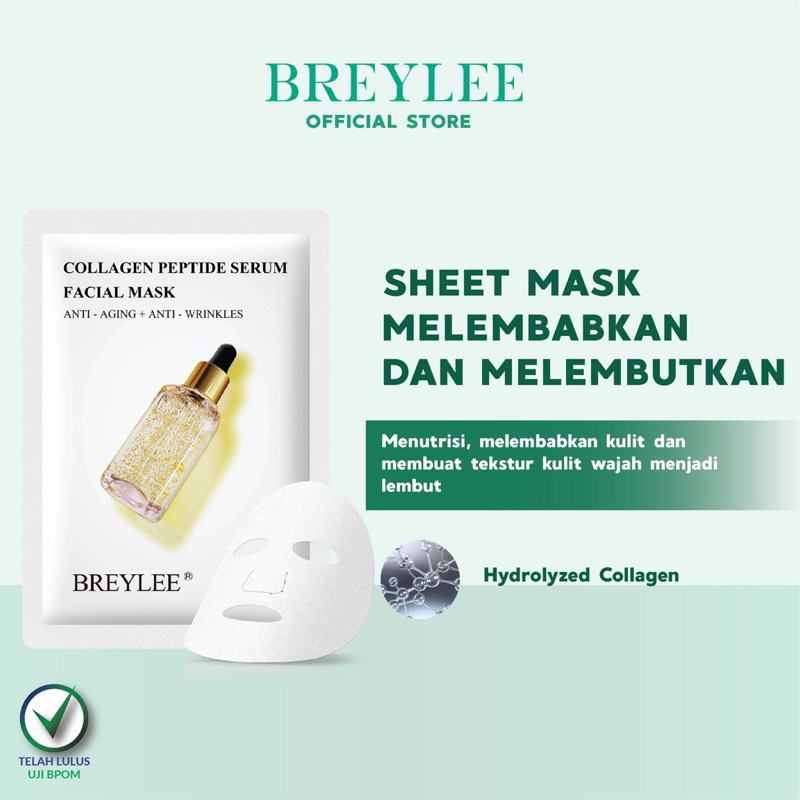 BREYLEE Sheet Mask - 1pc Masker Wajah Brightening Acne Hydrating / Masker Topeng