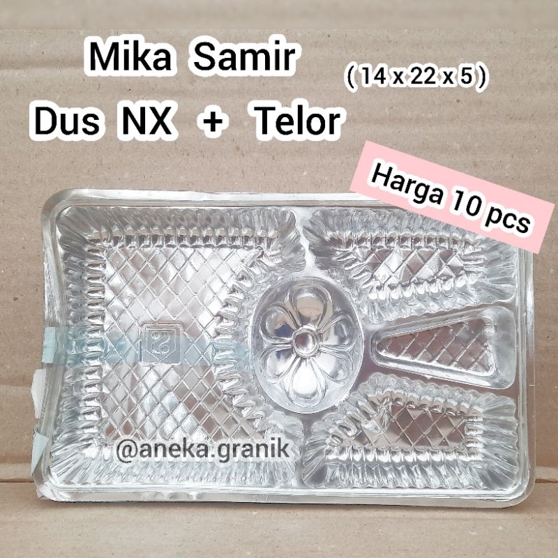 Mika Samir Dus NX persegi panjang + TELOR dalaman dus nasi kotak sekat Harga per 10 pcs