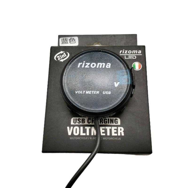 VoltMeter Digital Bulat Kecil/Besar Rizoma Kecil Diameter 4cm/Besar Diameter 6cm USB/Volt meter Aki 12 Vold