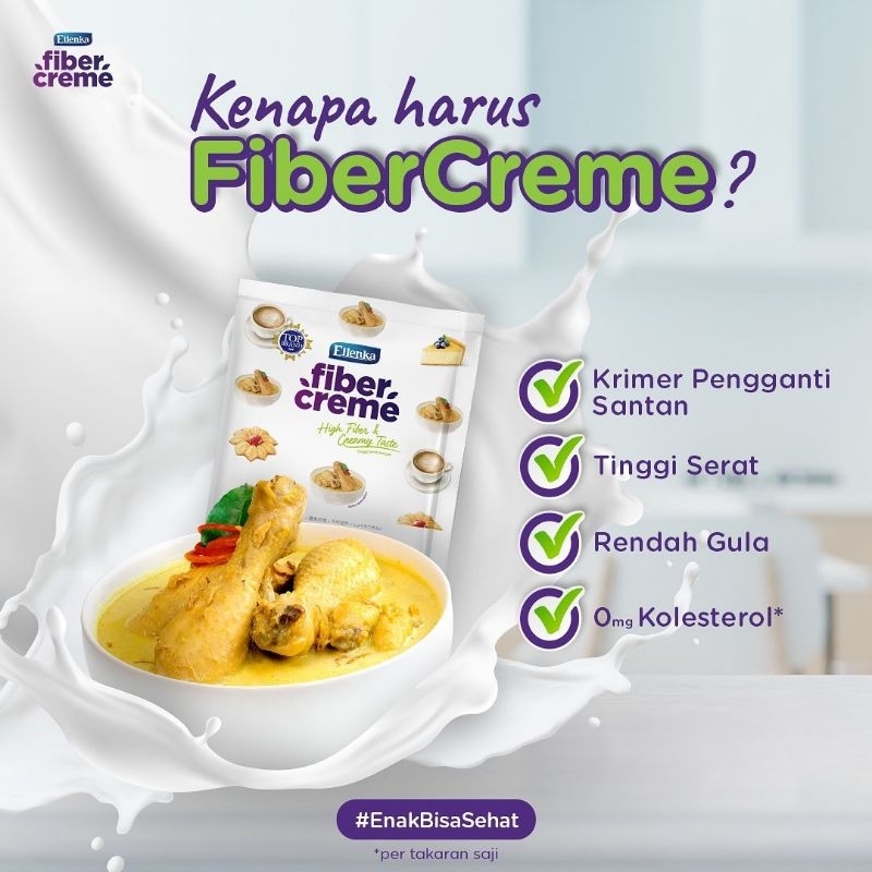 

ELLENKA Fiber Creme Sachet 100gr Krimer Pengganti Santan