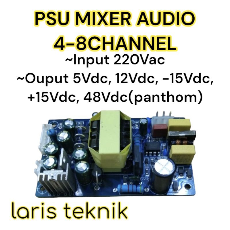 KIT MODUL PSU MIXER AUDIO 4 CHANEL SAMPAI 8 CHANEL
